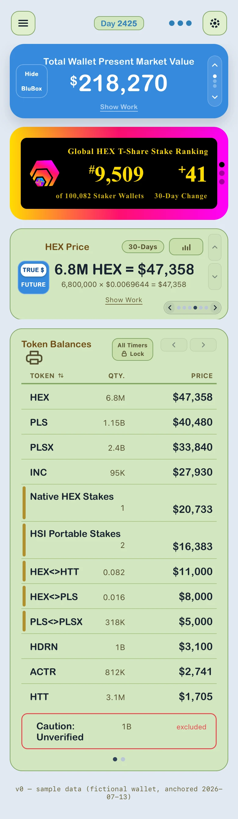 BluBox on a phone, Sage theme